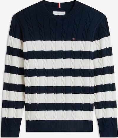 TOMMY HILFIGER Pull-over 'Essential' en 74 en bleu foncé / blanc, Vue avec produit