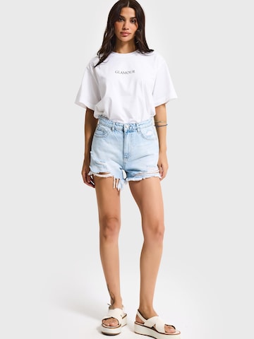 IT'S BASIC Regular Jeans 'Mini Denim Short' in Blue: front