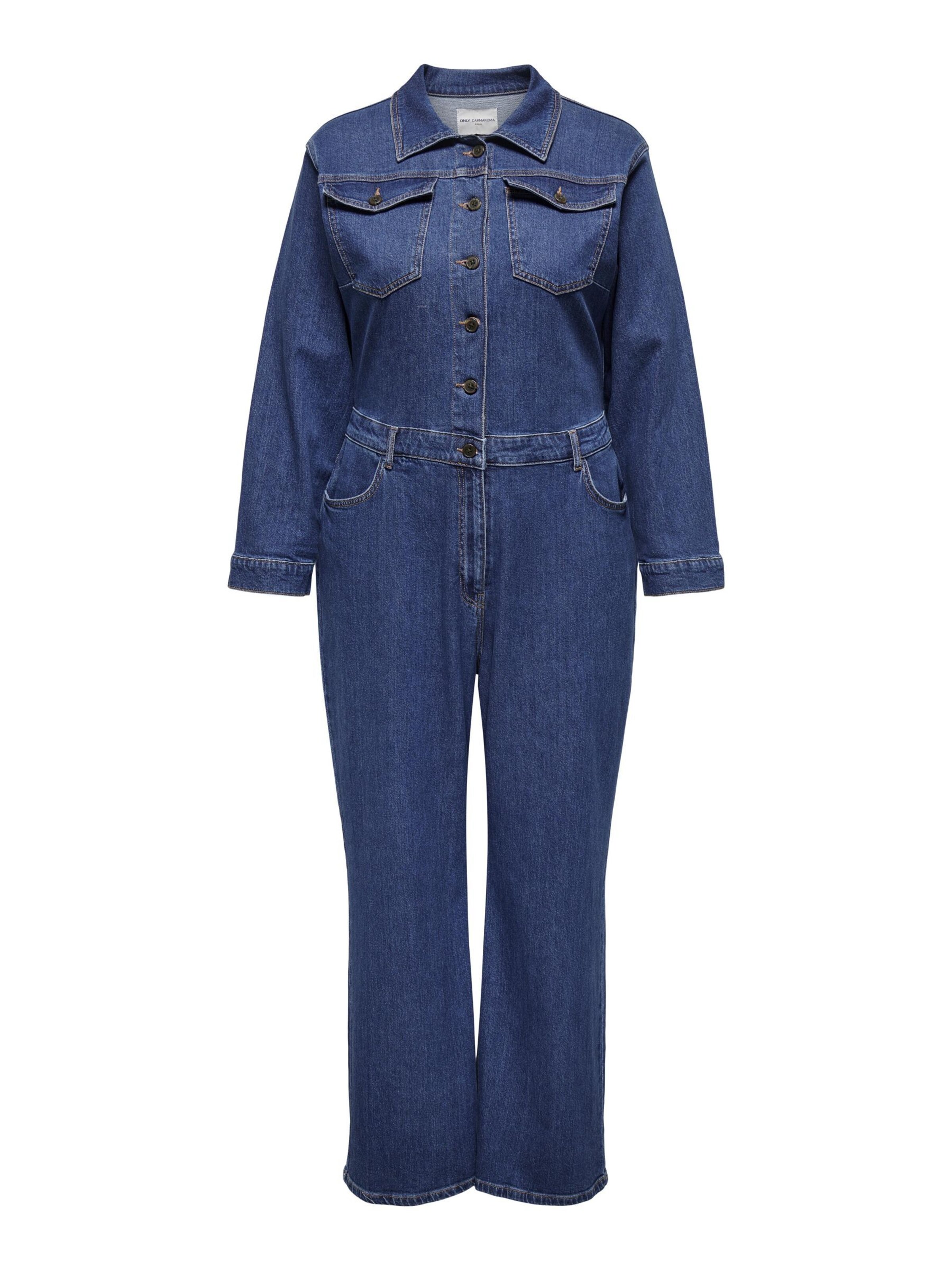 ONLY Carmakoma Jumpsuit 'Poppy' i blå: forside