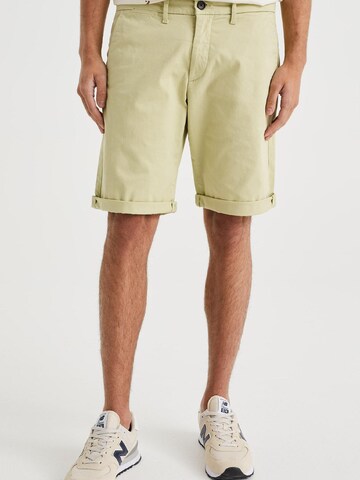 WE Fashion Slimfit Παντελόνι τσίνο σε πράσινο: μπροστά