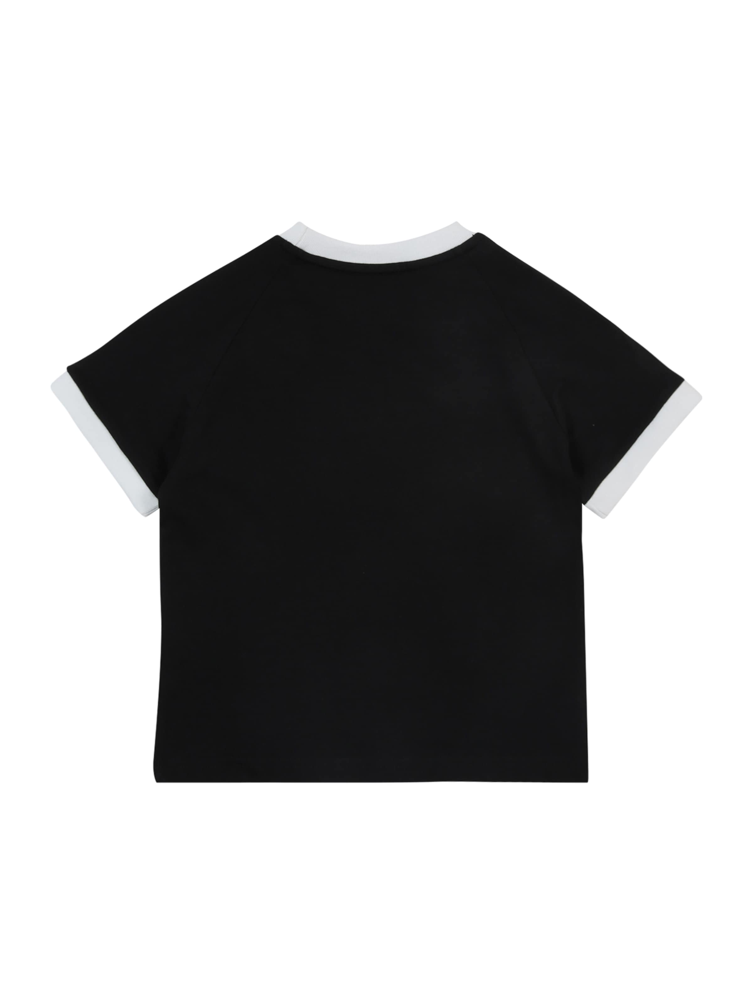 juoda ADIDAS ORIGINALS Marškinėliai 'Adicolor Trefoil'