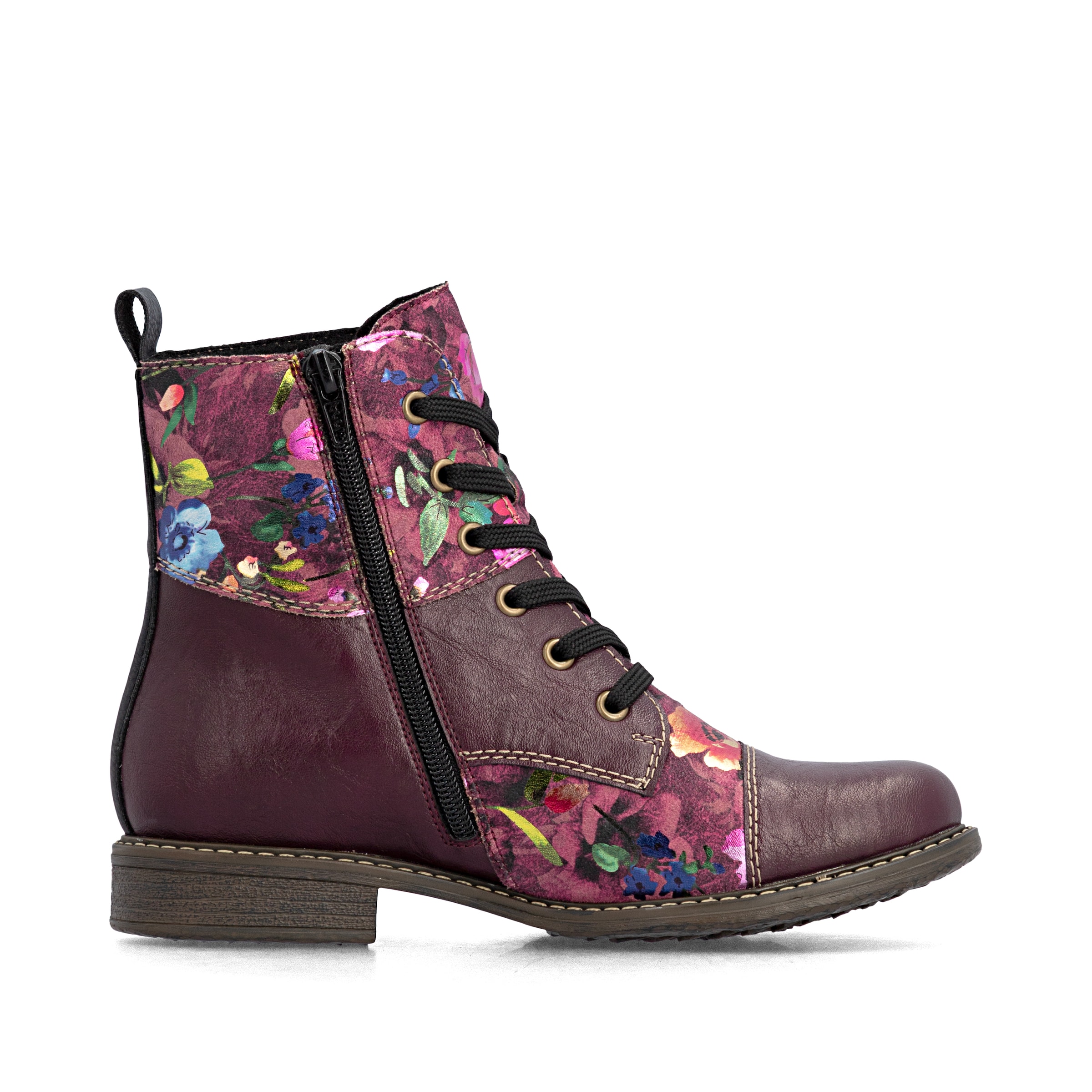 Bottes à lacets Rieker en rouge