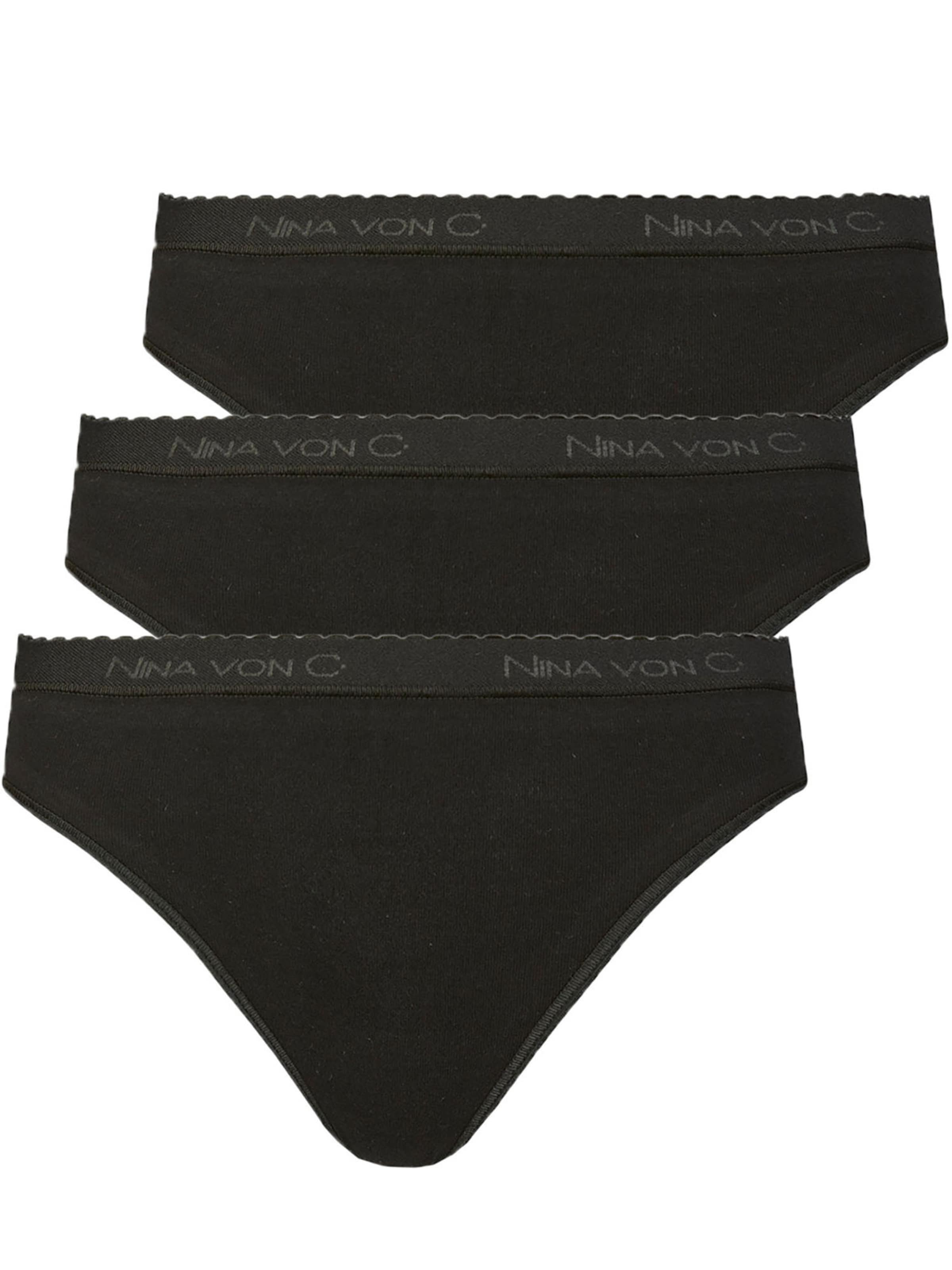 Nina von C. Panty 'Slipboutique' in Black: front