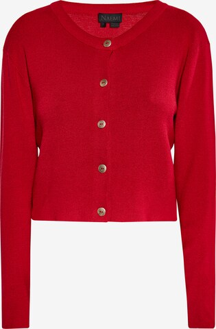 NAEMI Knit Cardigan in Red: front