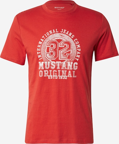 MUSTANG T-Shirt 'Austin' en rouge néon / blanc, Vue avec produit