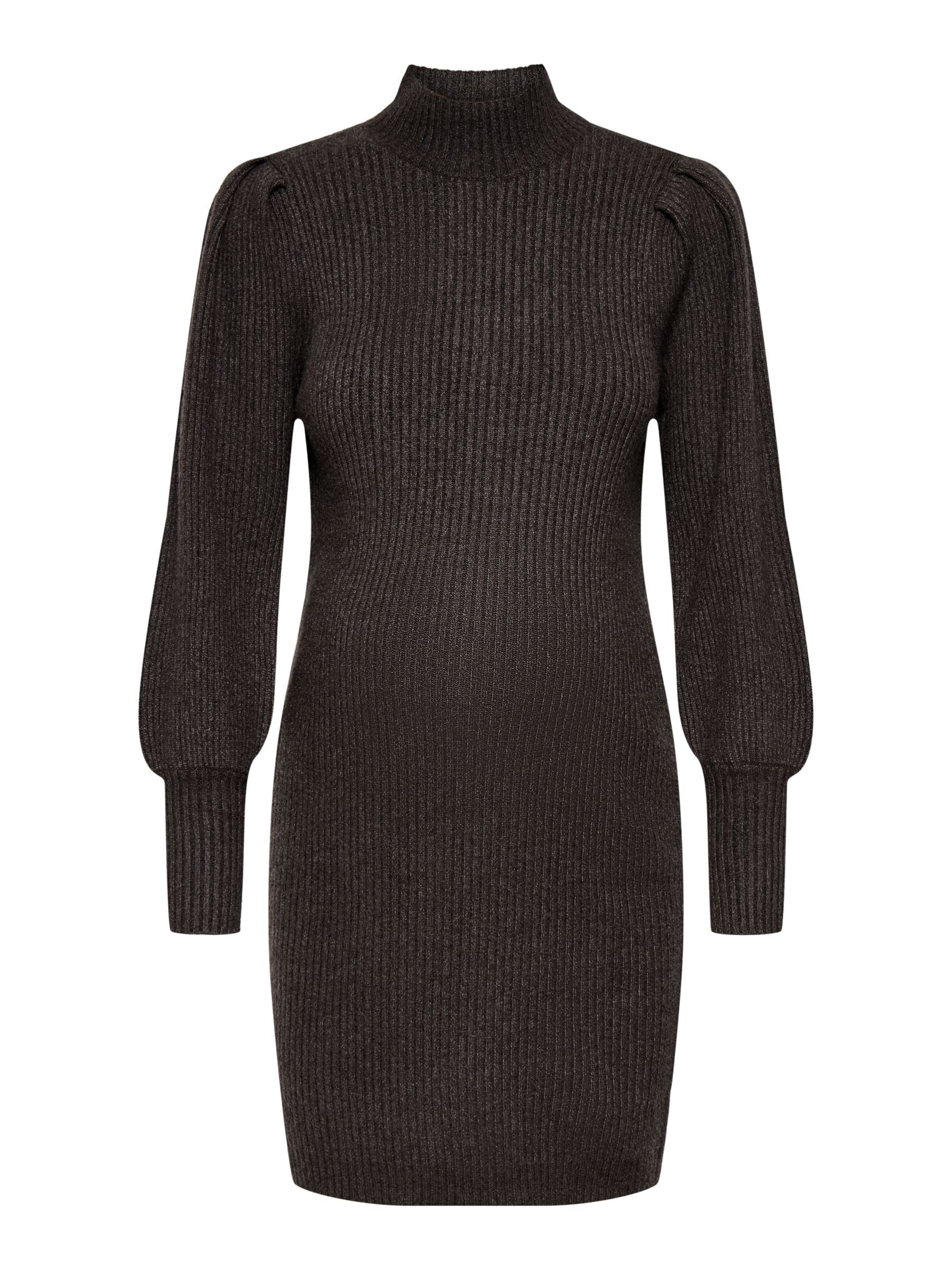 Only Maternity Dress in Brown: front