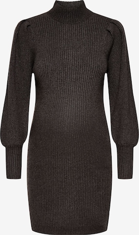 Only Maternity Dress in Brown: front