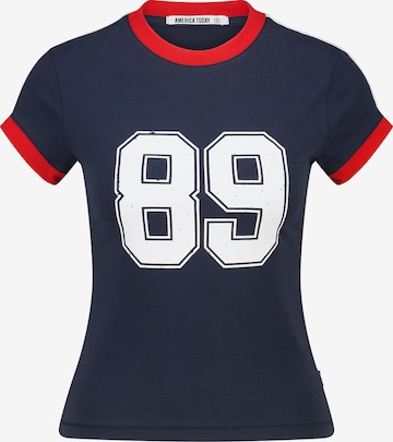 America Today T-shirt in Blau: Vorderseite