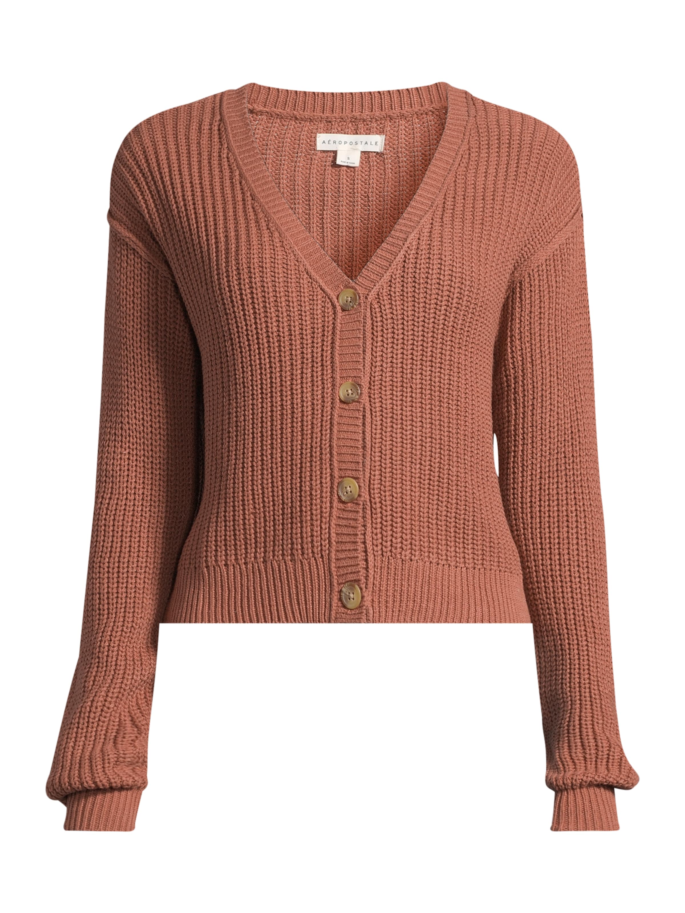 Cardigan AÉROPOSTALE en marron : devant