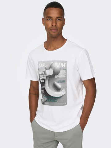 Only & Sons Koszulka 'TODD' w kolorze biały