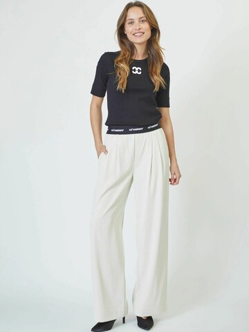 Wide Leg Pantalon ' Amina' co'couture en beige