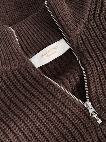 JACK & JONES Sweater 'JORTORONTO' in Brown: front