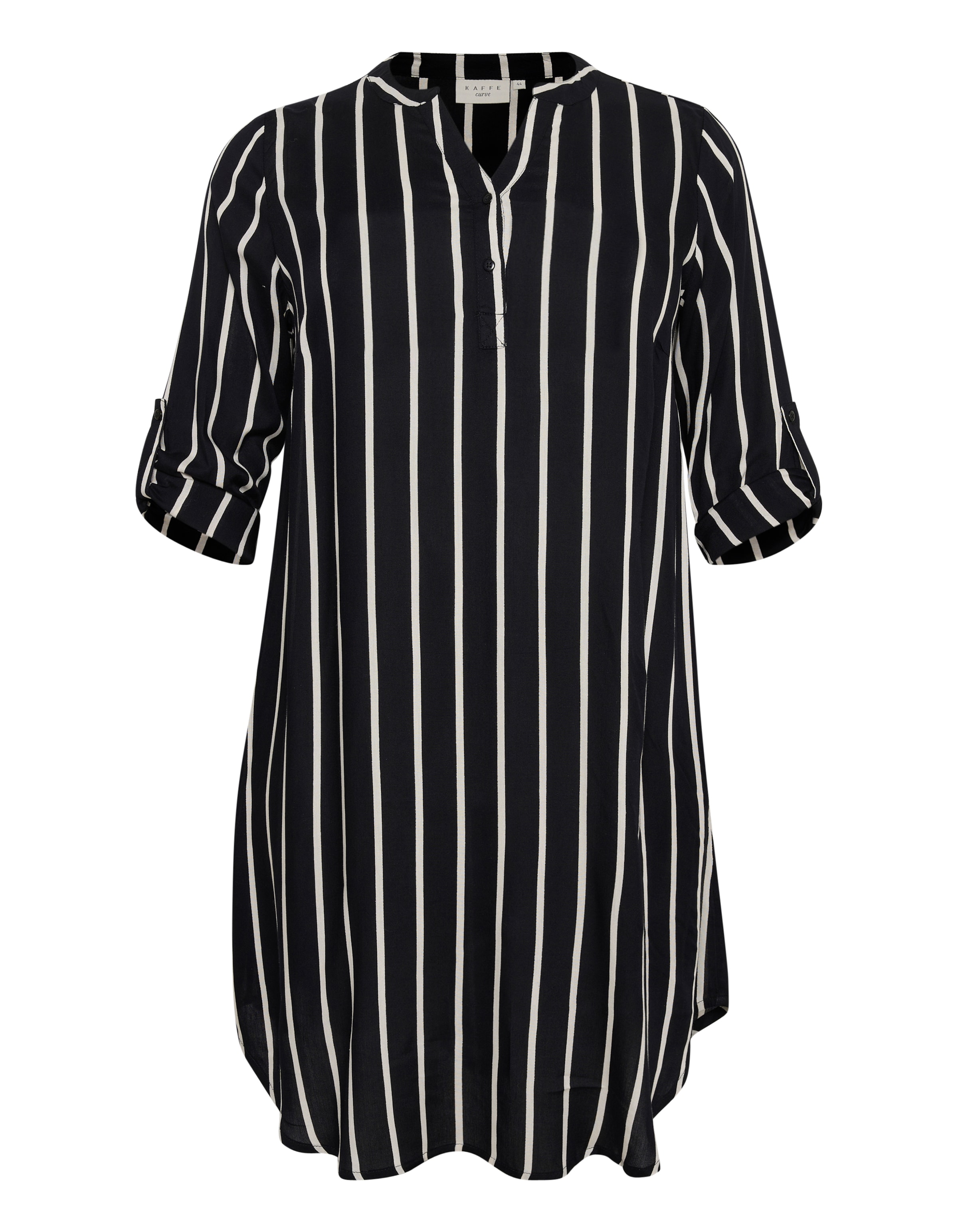 Robe-chemise 'Milana' KAFFE CURVE en noir : devant