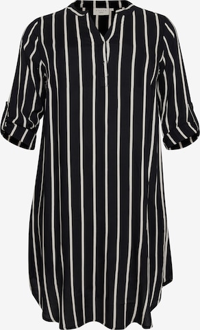 KAFFE CURVE Платье-рубашка 'Milana' в Черный: спереди