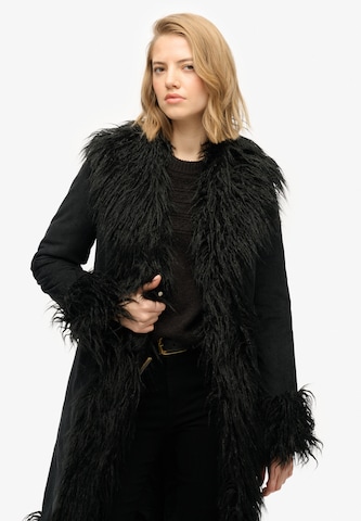 Manteau mi-saison 'Afghan' Superdry en noir