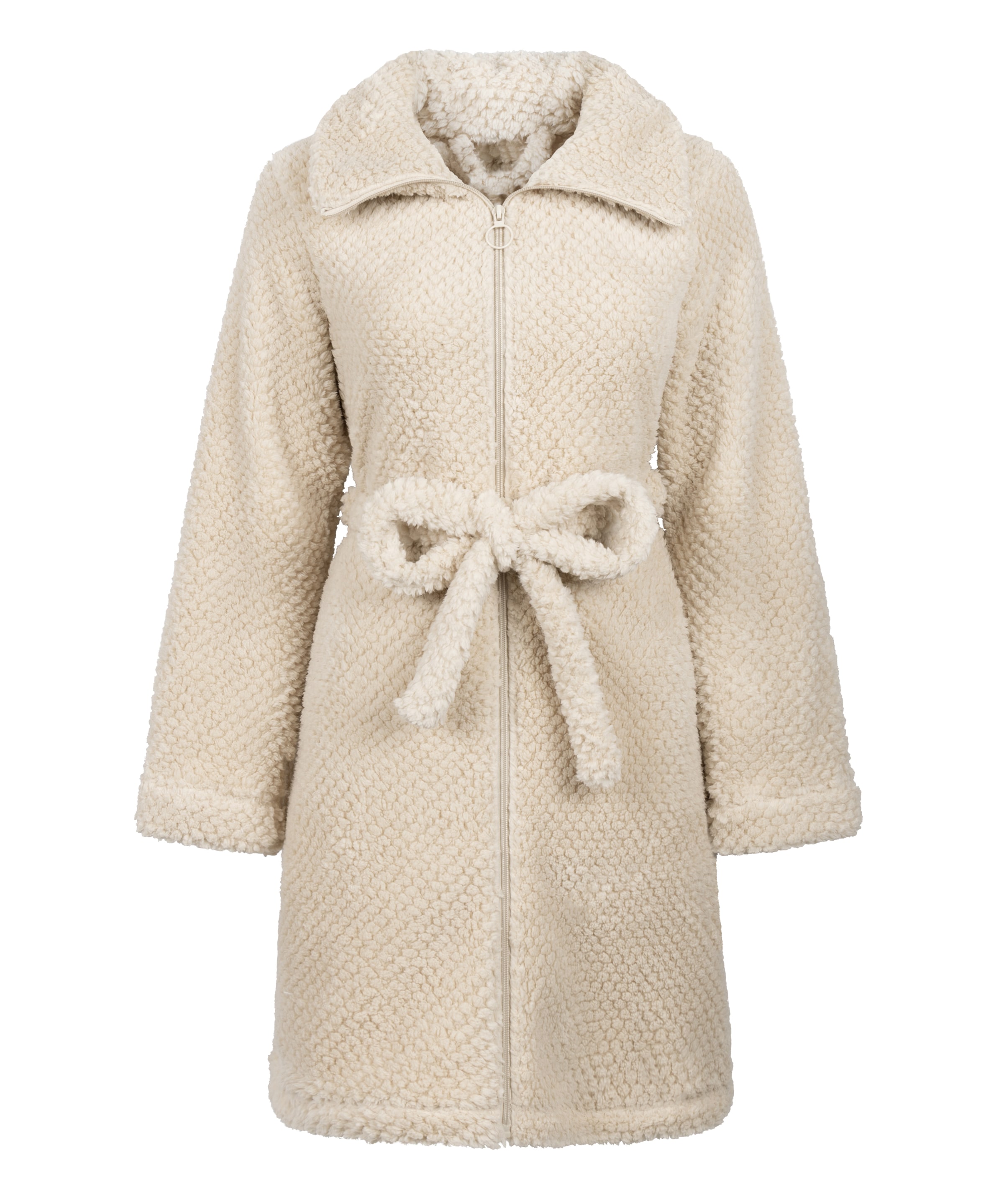 Hunkemöller Badjas kort in Beige: voorkant