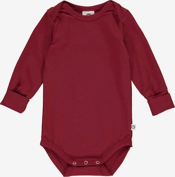 Tutina / body per bambino 'Langarm' di Müsli by GREEN COTTON in rosso: frontale