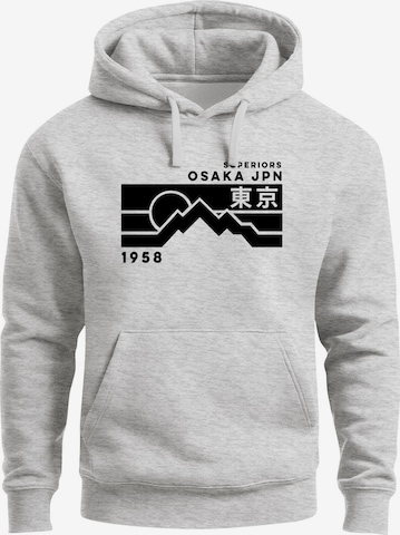 Neverless Sweatshirt 'Osaka Retro' in Grau: Vorderseite