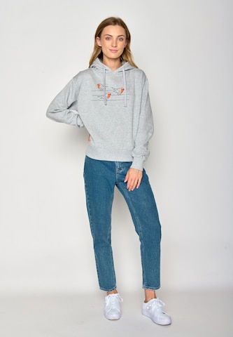 Sweat-shirt 'Animal Birds Pole' GREENBOMB en gris