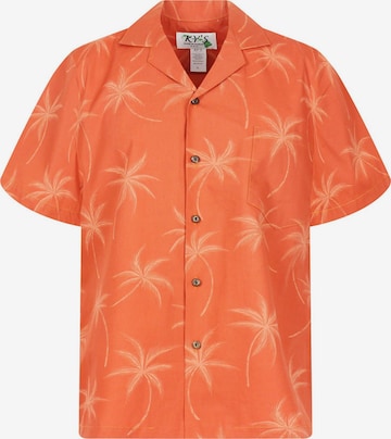 Regular fit Camicia 'Palmshadow' di KY's in arancione: frontale