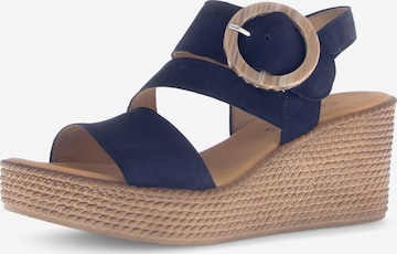 GABOR Strap Sandals in Blue: front