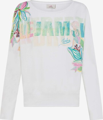 DEHA Sportief sweatshirt in Wit: voorkant