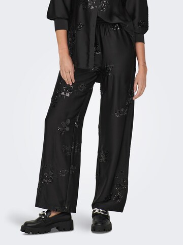 ONLY Regular Pants 'LEO' in Black: front