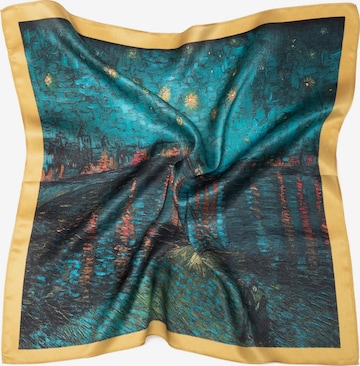 Écharpe 'Seidentuch quadratisch Vincent 53x53 Starry night' MayTree en mélange de couleurs : devant