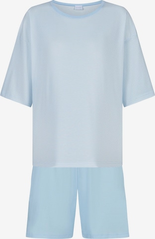 Mey Pyjama 'Simple Stripes' in Blau: Vorderseite