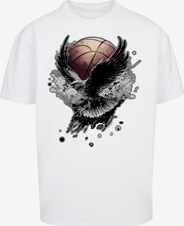 F4NT4STIC Shirt 'Basketball Adler' in White: front
