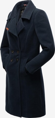 NAVAHOO Between-Seasons Coat 'Wooly' in Blue