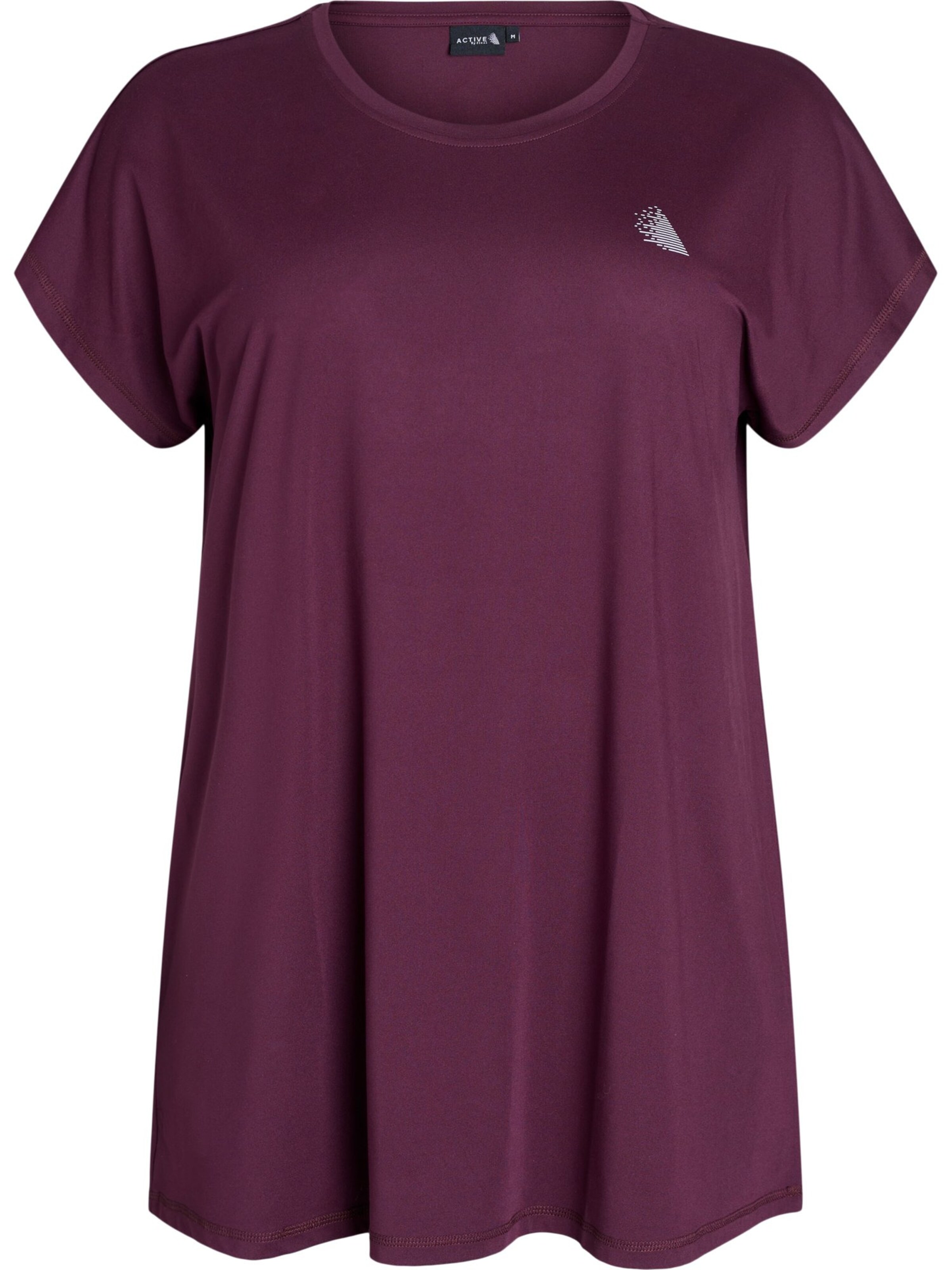 Active by Zizzi Funkcionalna majica 'ABASIC' | rdeča barva: sprednja stran