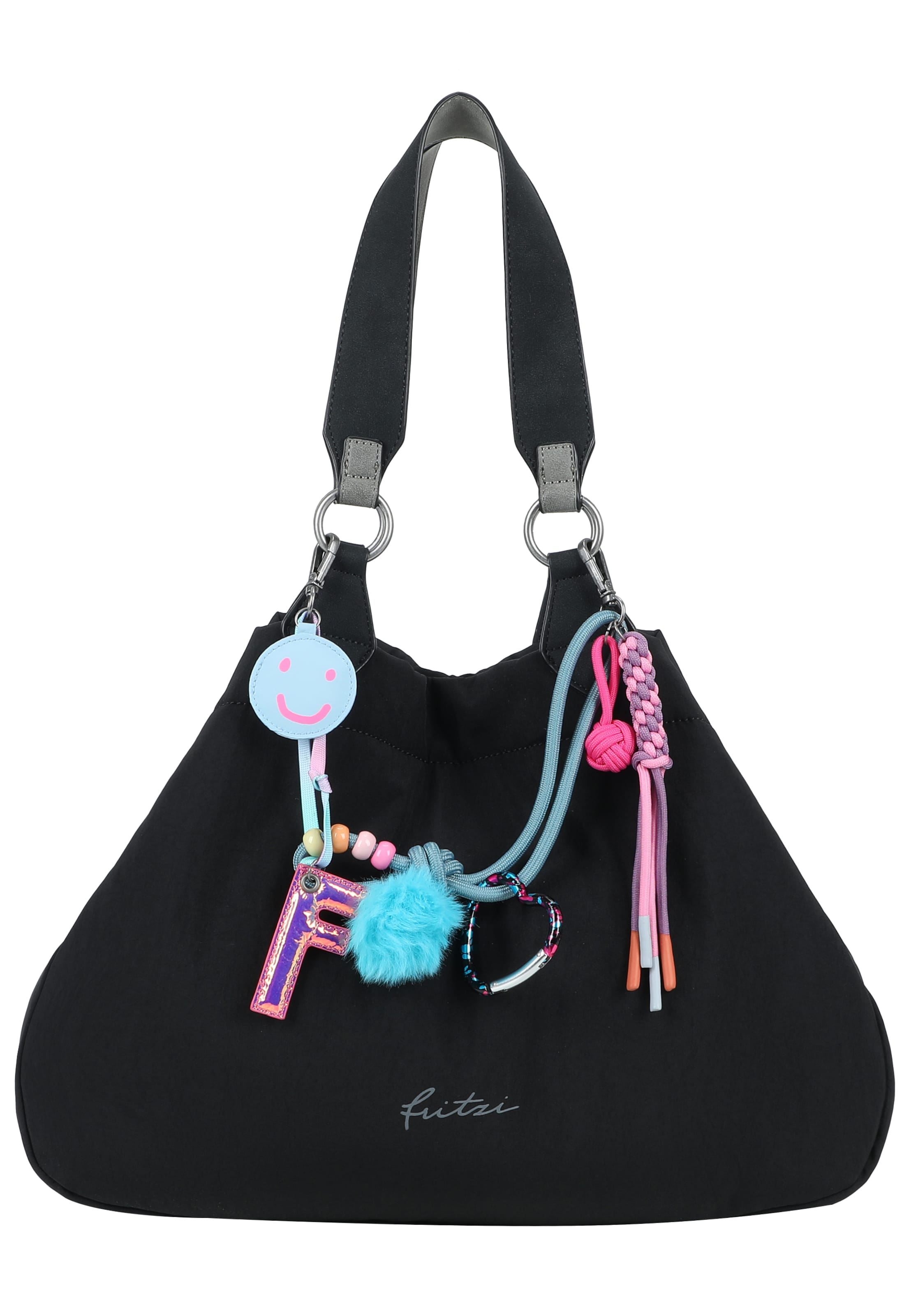 Fritzi aus Preußen Shopper 'Tüddelüt' in Schwarz: Vorderseite