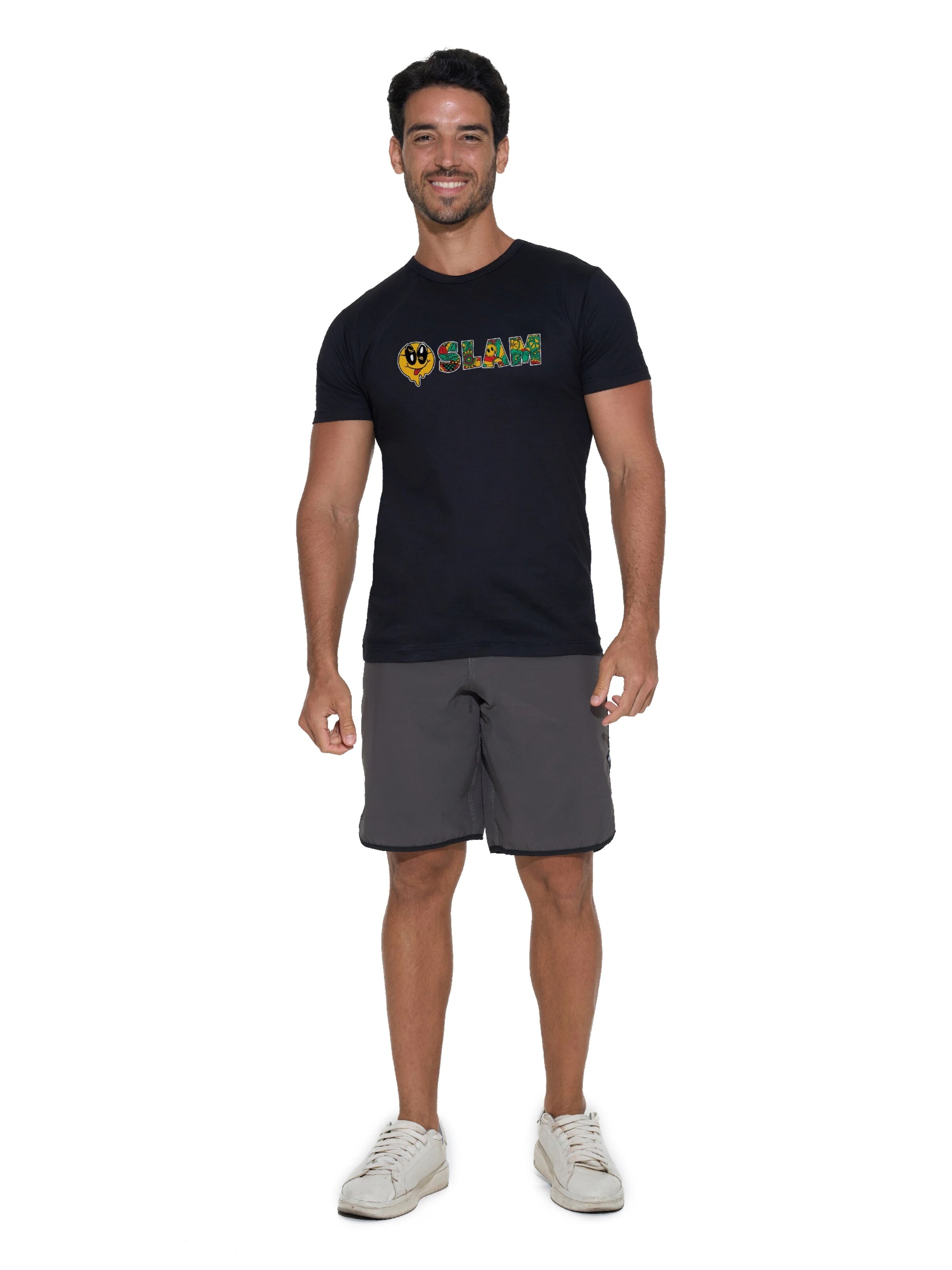 69Slam - Camiseta en negro: frente