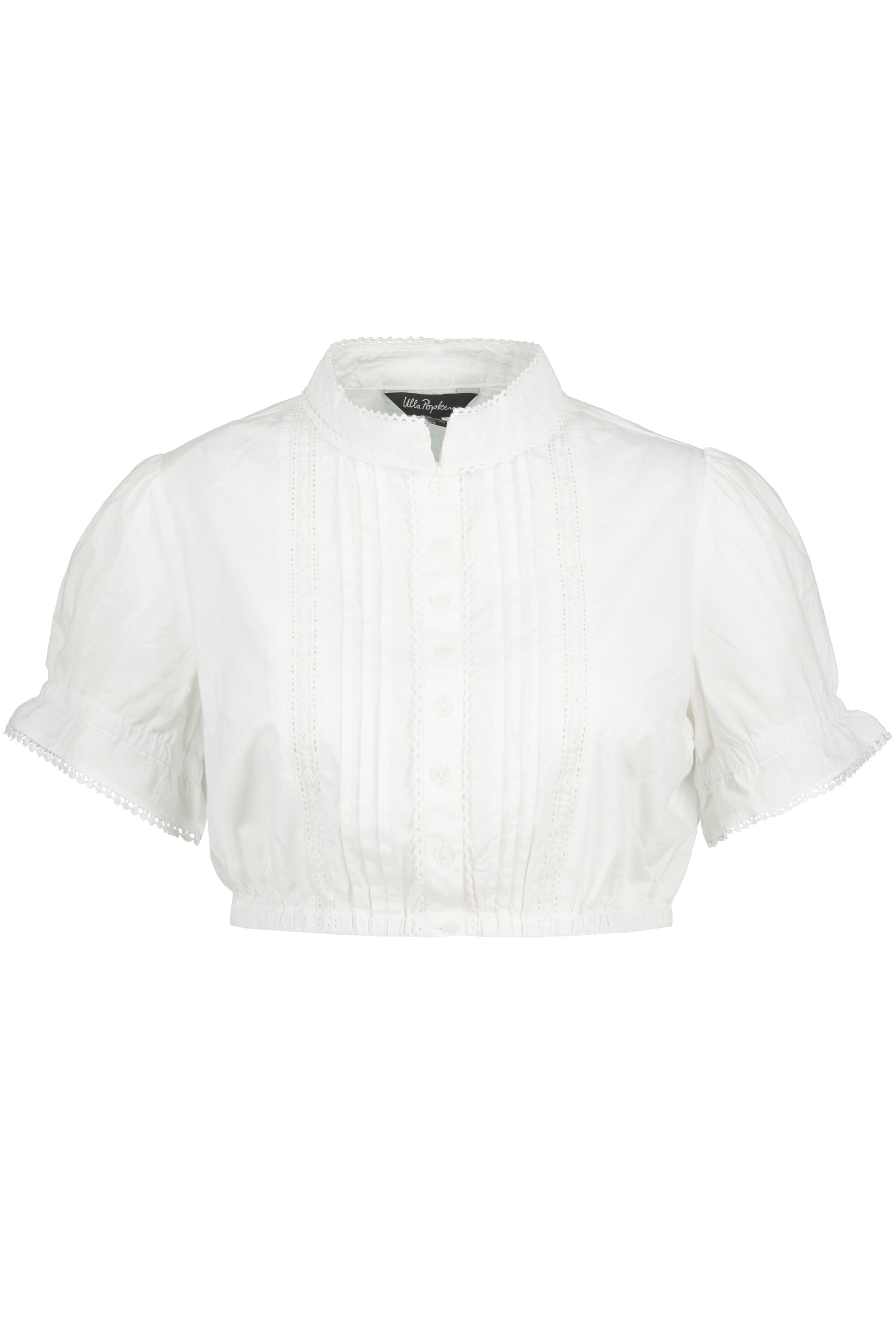 Ulla Popken Klederdracht blouse in Wit: voorkant