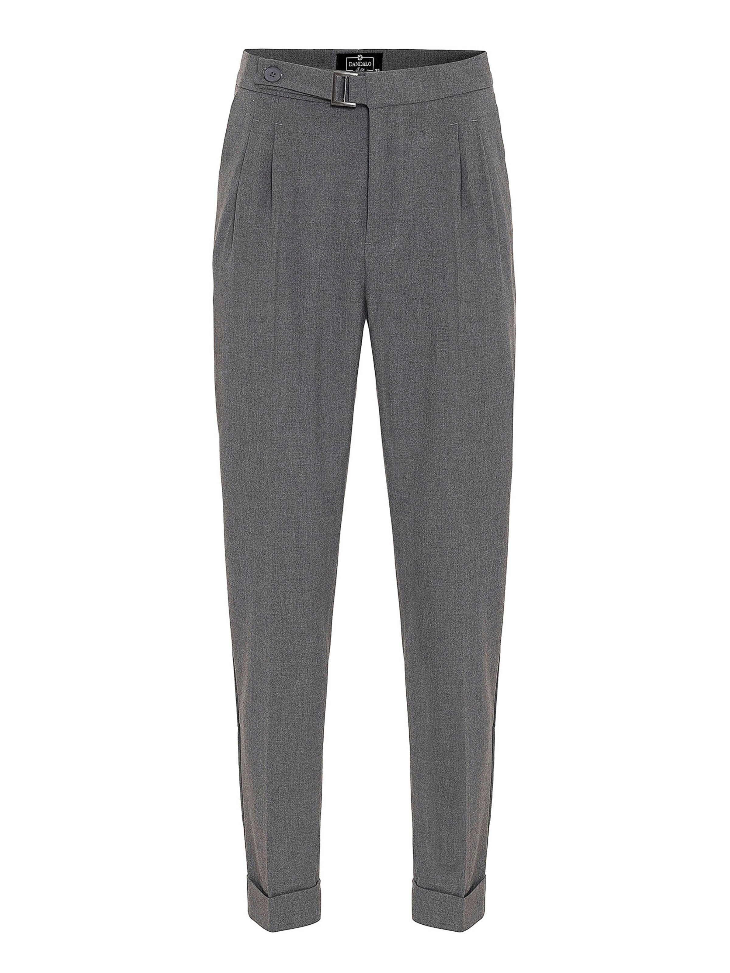 Dandalo Úzky strih Plisované nohavice - Sivá: predná strana