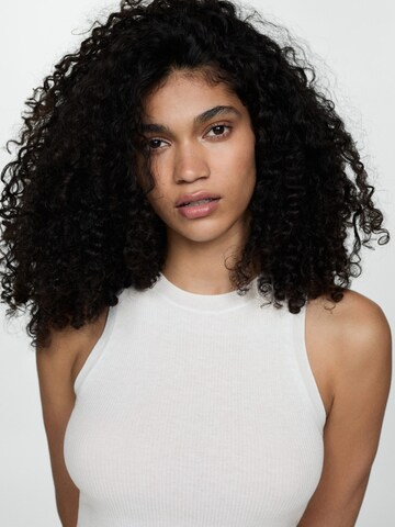 MANGO Knitted top 'KARL' in White