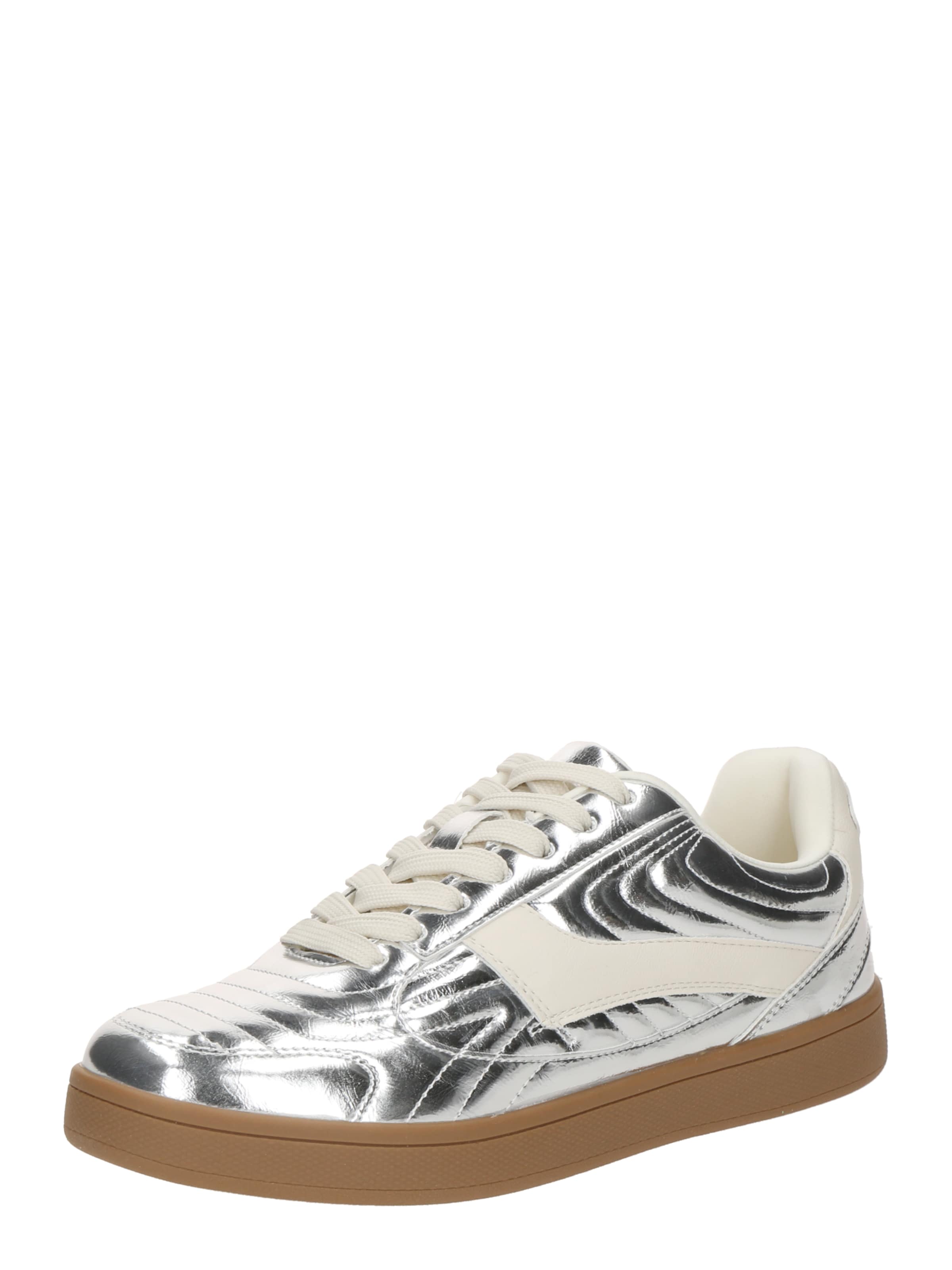 Bianco Низкие кроссовки 'Berlin' в Серебристый: спереди
