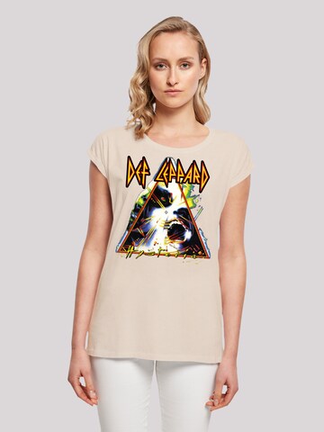F4NT4STIC T-Shirt 'Def Leppard Hysteria' in Beige: Vorderseite