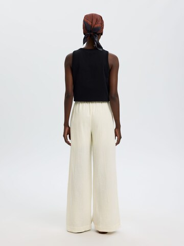 SELECTED Wide Leg Bukser i hvid