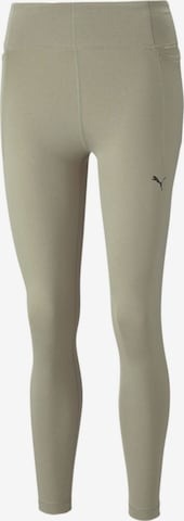 PUMA Skinny Workout Pants in Beige: front