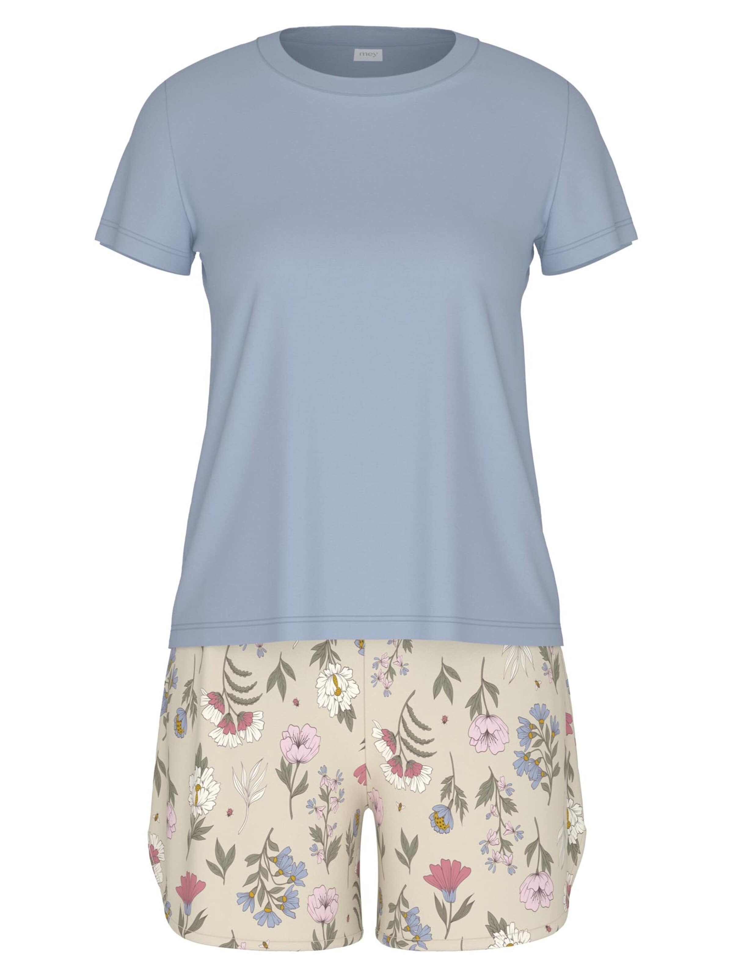 Mey Pyjama 'Botanic'‌‌ in Mischfarben: Vorderseite