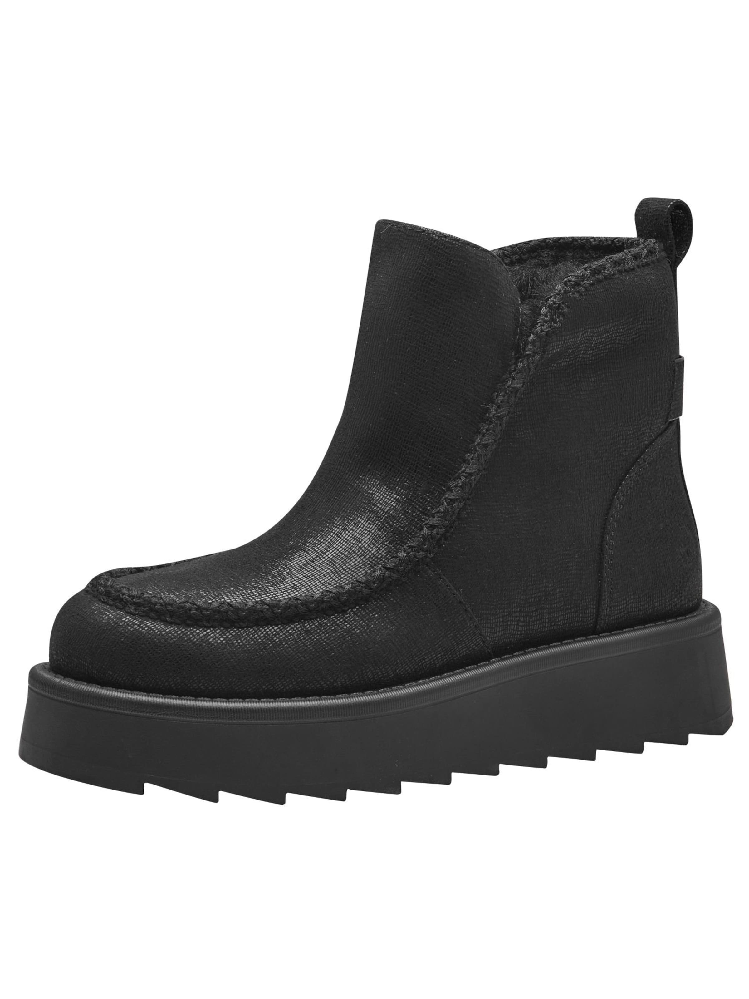 Tamaris Enkellaarsjes in Zwart: voorkant