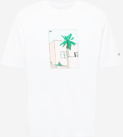 világoskék / zöld / világos-rózsaszín / fekete / fehér ADIDAS ORIGINALS Póló 'HAND DRAWN', Termék nézet