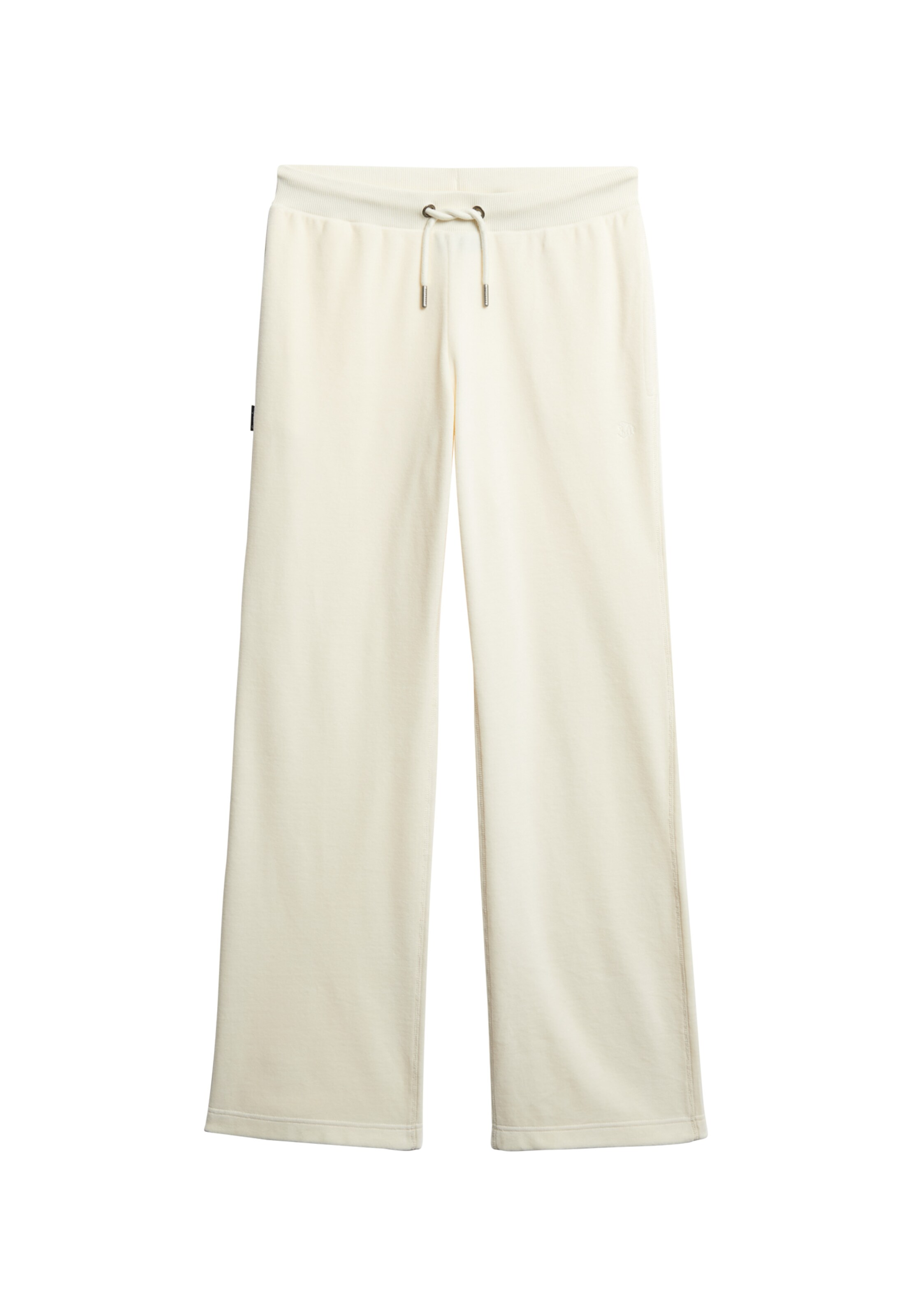 Superdry Wide leg Broek in Wit: voorkant