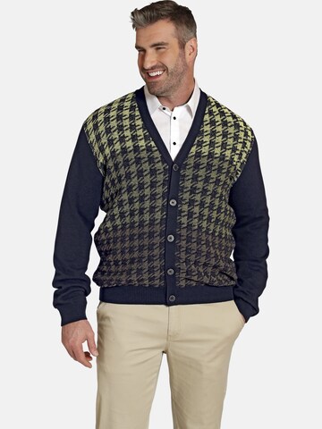 Charles Colby Knit Cardigan in Blue: front