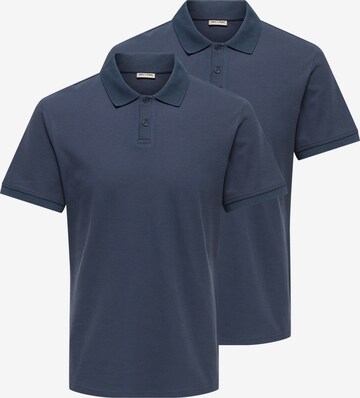Only & Sons Shirt 'Ben' in Blue: front