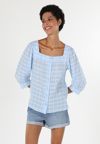 Colin's Blouse in Blauw: voorkant