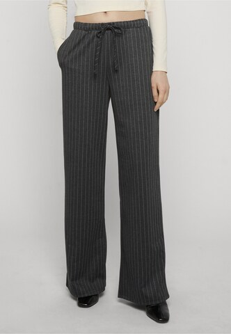 Wide Leg Pantalon 'NMMiel' Noisy may en gris : devant