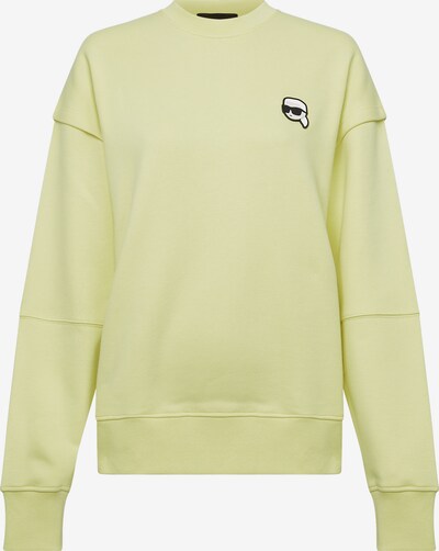 Karl Lagerfeld Sweatshirt 'Ikonik' i Lysegul / svart / hvit, Produktvisning
